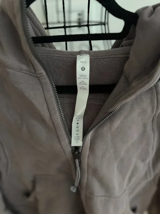 Lululemon Scuba Oversized Full-Zip Hoodie Dusky Lavender XS/S - Picture 2 of 3